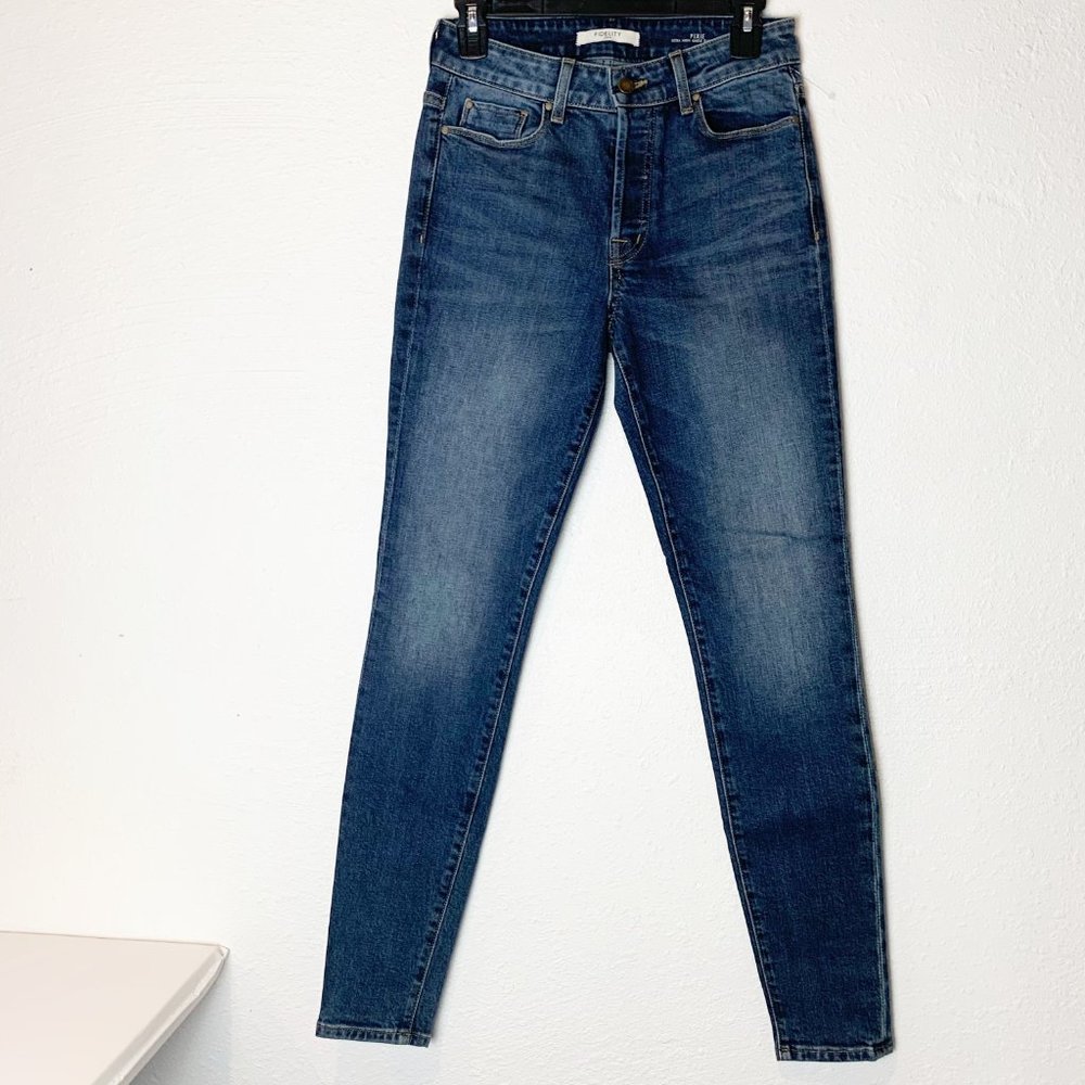 Fidelity Pixie Ultra High Ankle Button fly Jeans